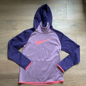 Nike Dri-Fit Hoodie Size Large with Thumb Holes Purple